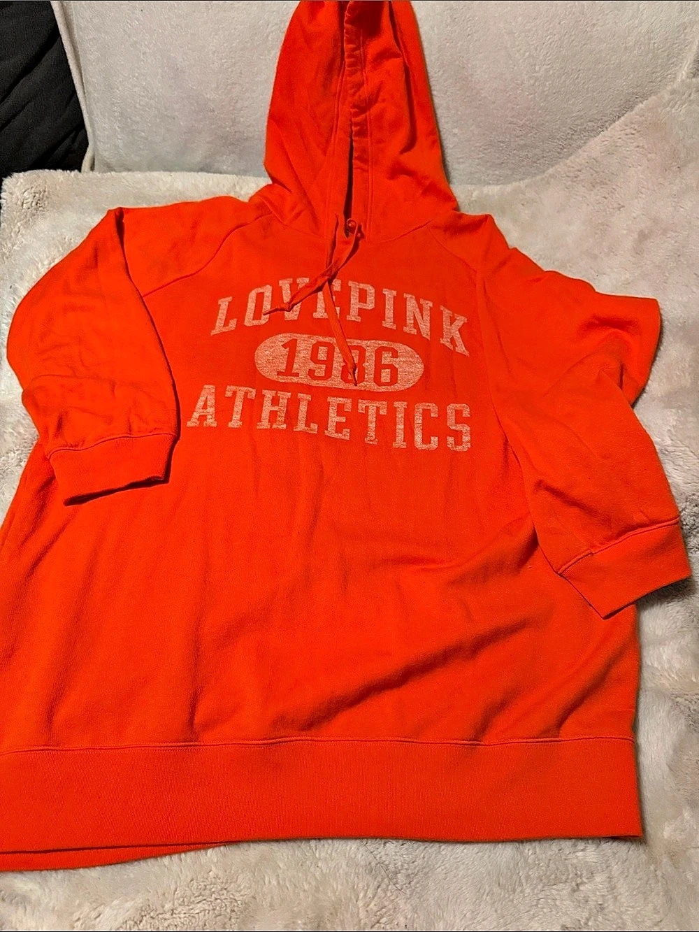 Victoria’s Secret PINK Love Pink 1986 Athletics Orange Pullover Hoodie
